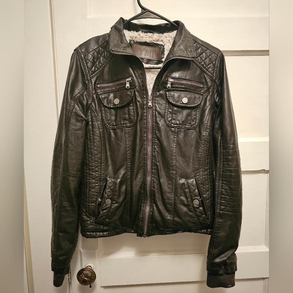 Faux leather jacket